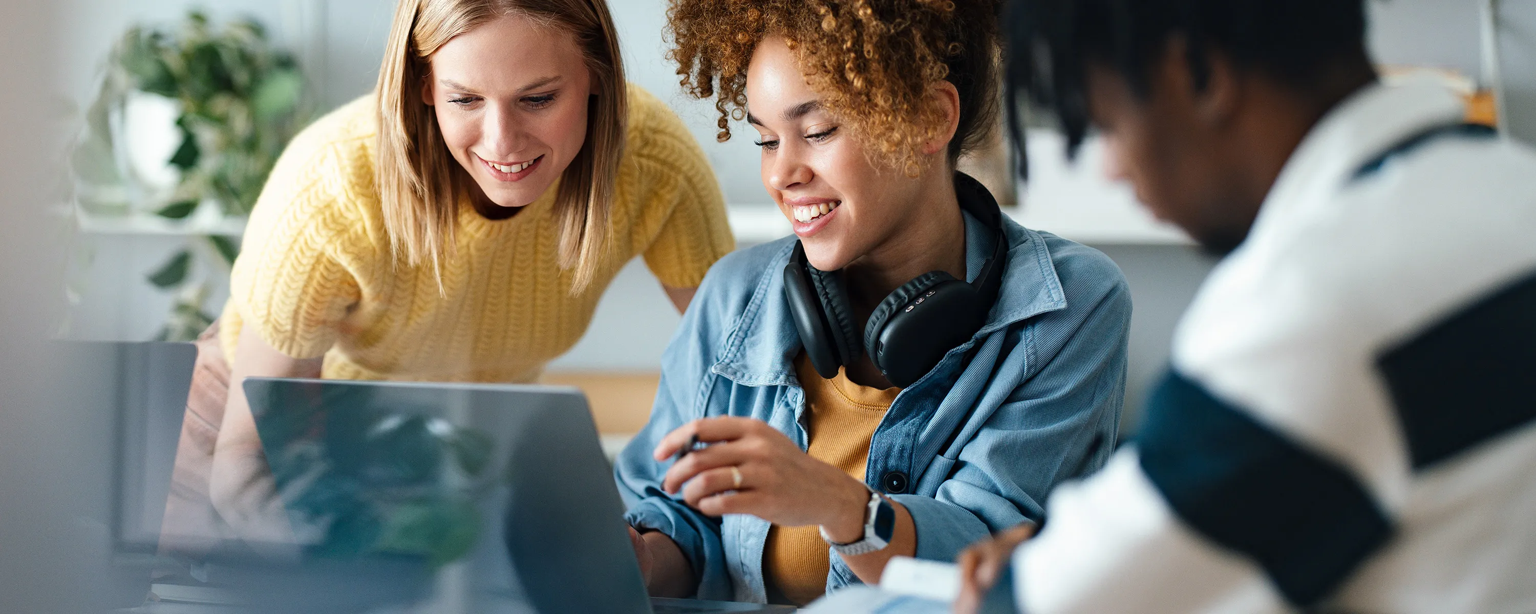 Students working together